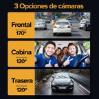 Cámara para auto Interior + Frontal - Full HD + Cámara Retroceso de REGALO