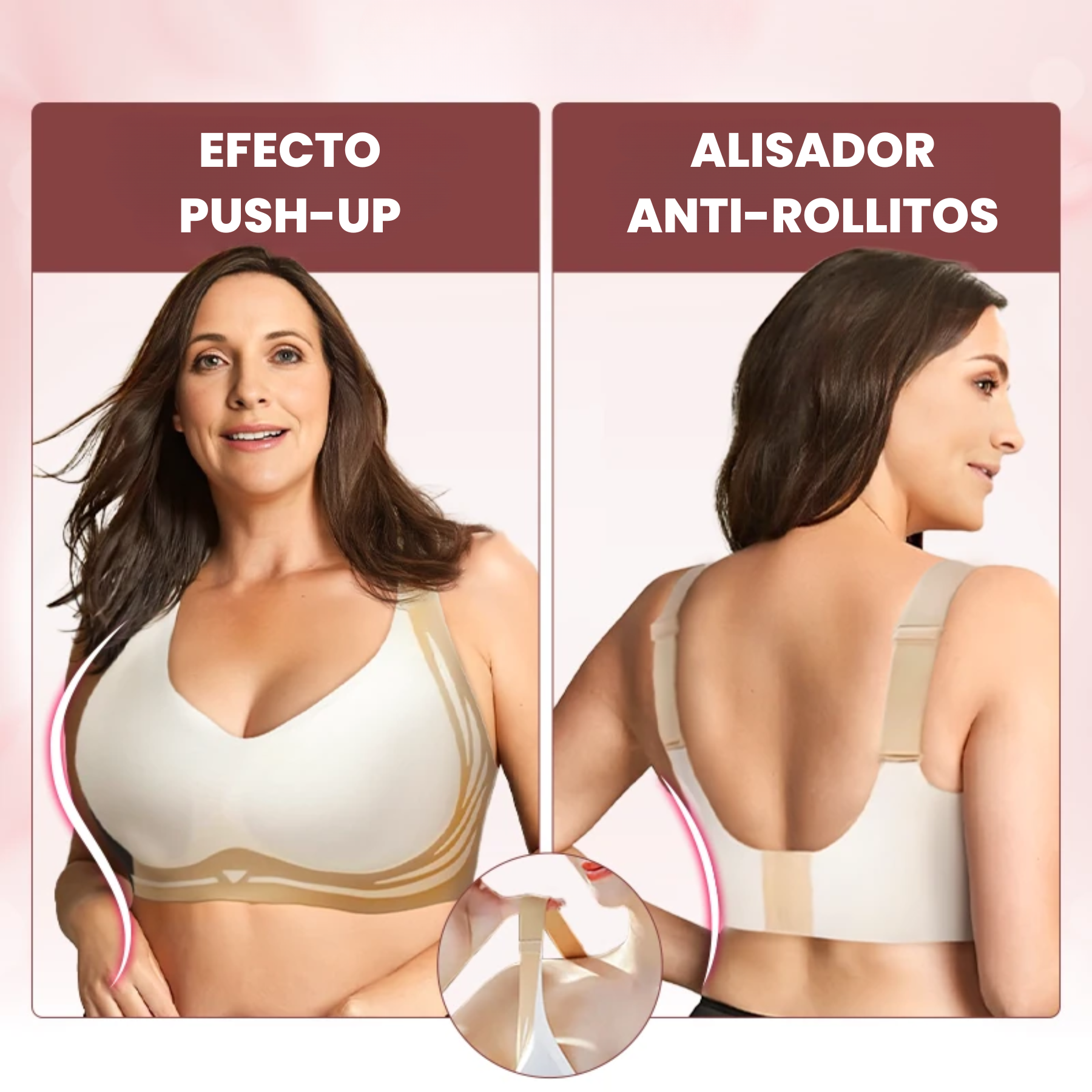 Vellisse - Sujetador push-up sin costuras