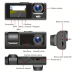 Cámara para auto Interior + Frontal - Full HD + Cámara Retroceso de REGALO